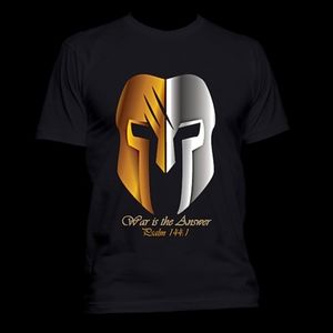 Black T-Shirt War is the answer New